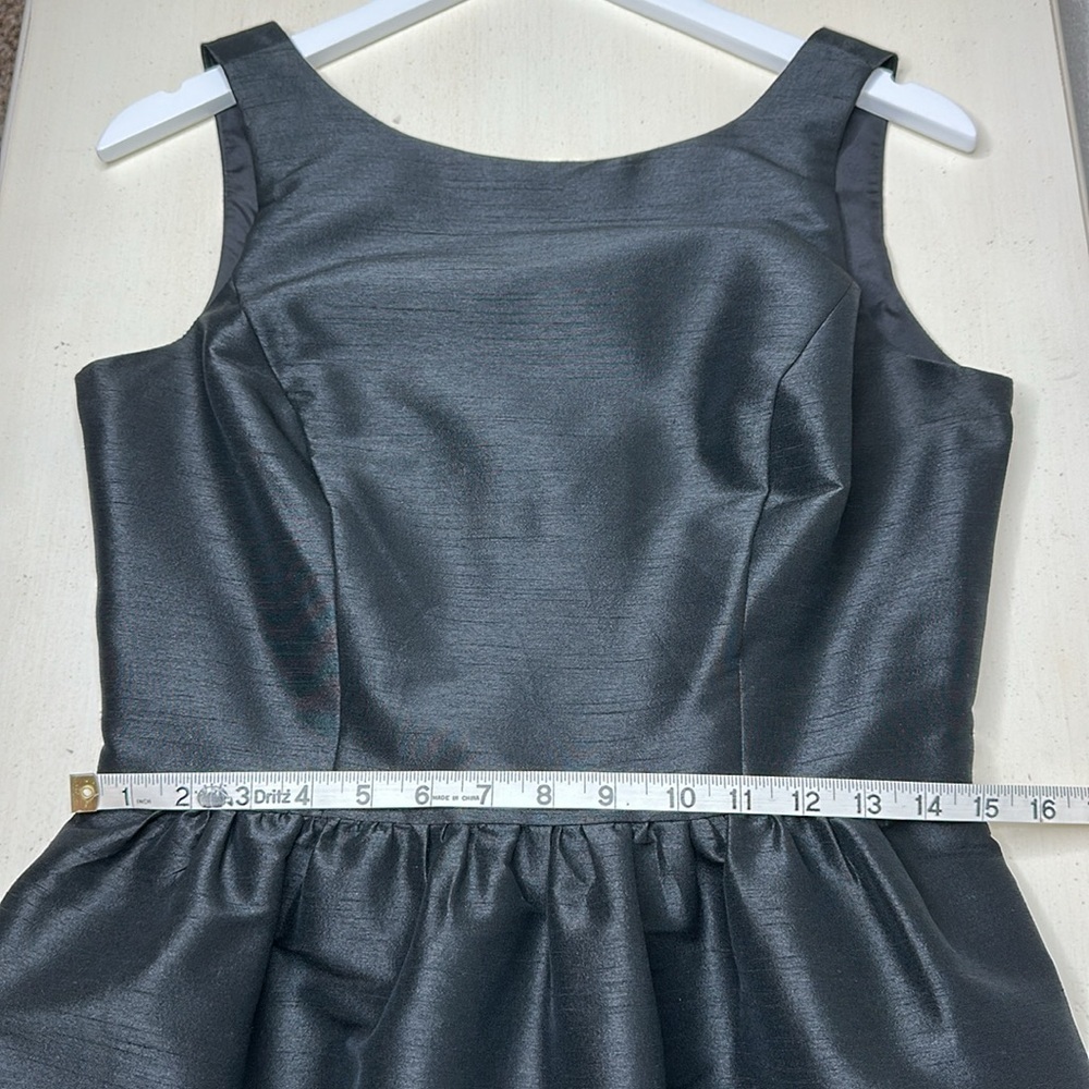 ALFRED SUNG Black Sleeveless Short‎ Bridesmaid Dress Scoop Back By Dessy Size 8 - Picture 13 of 14